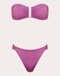 Women Cara Ultra Bikini In Violet Elastane/polyester