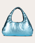 Women Large Pearlized Lambskin Cloud Bag In Pearlized Leather/nylon