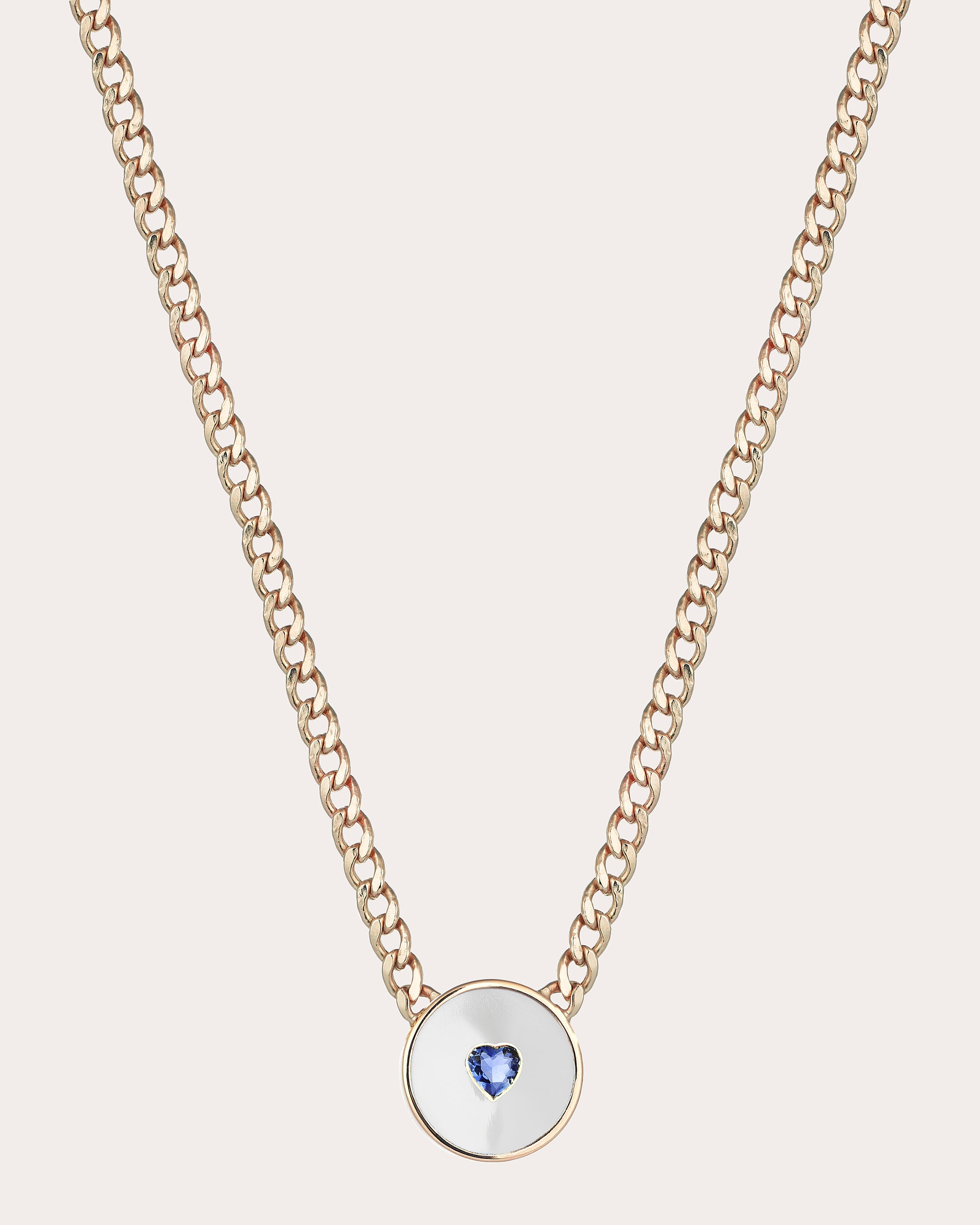 Shop Sim And Roz Women's Blue Sapphire Link Pendant Necklace In White/sapphire