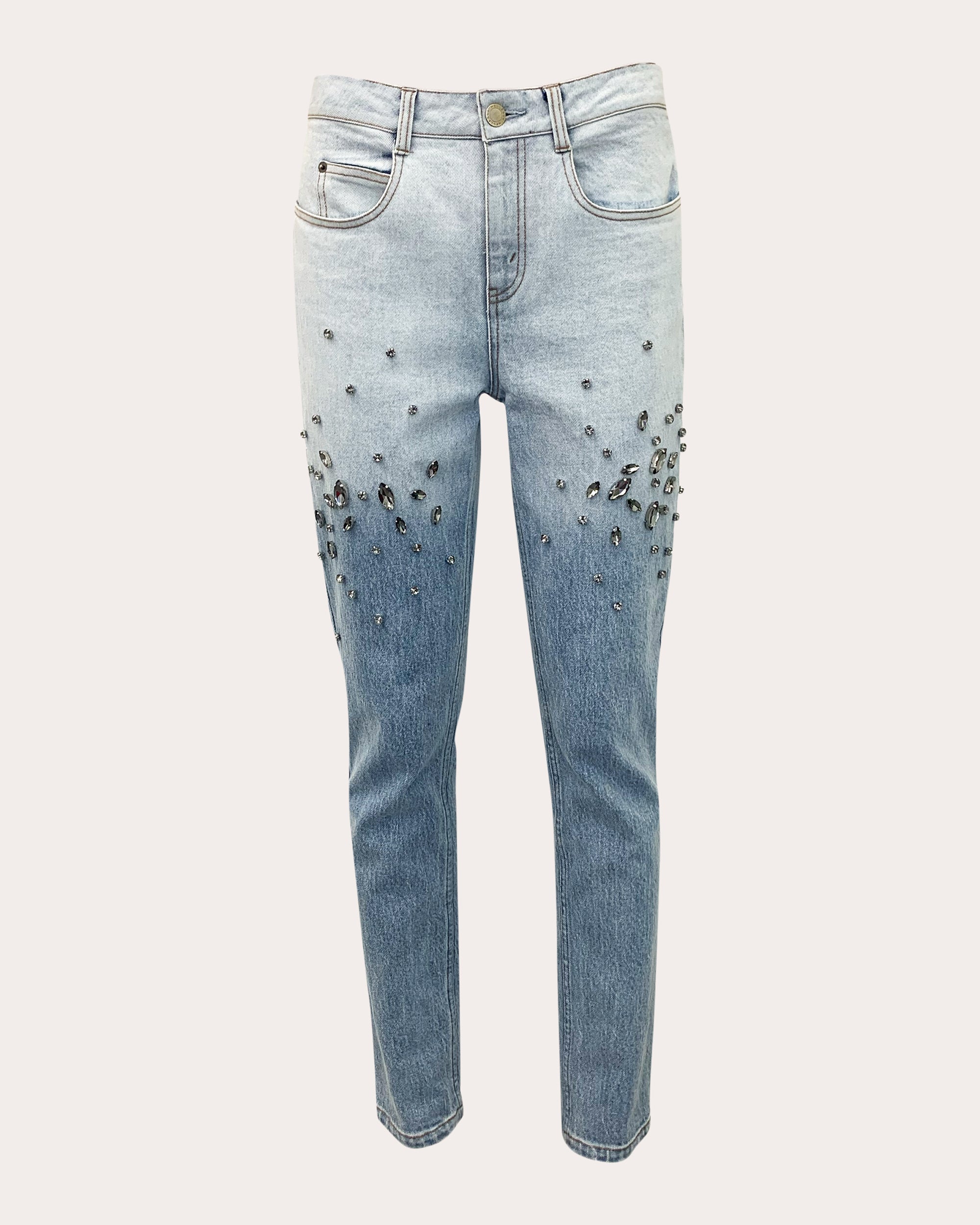 Shop Hellessy Women's Creed Crystal Jeans In Blue