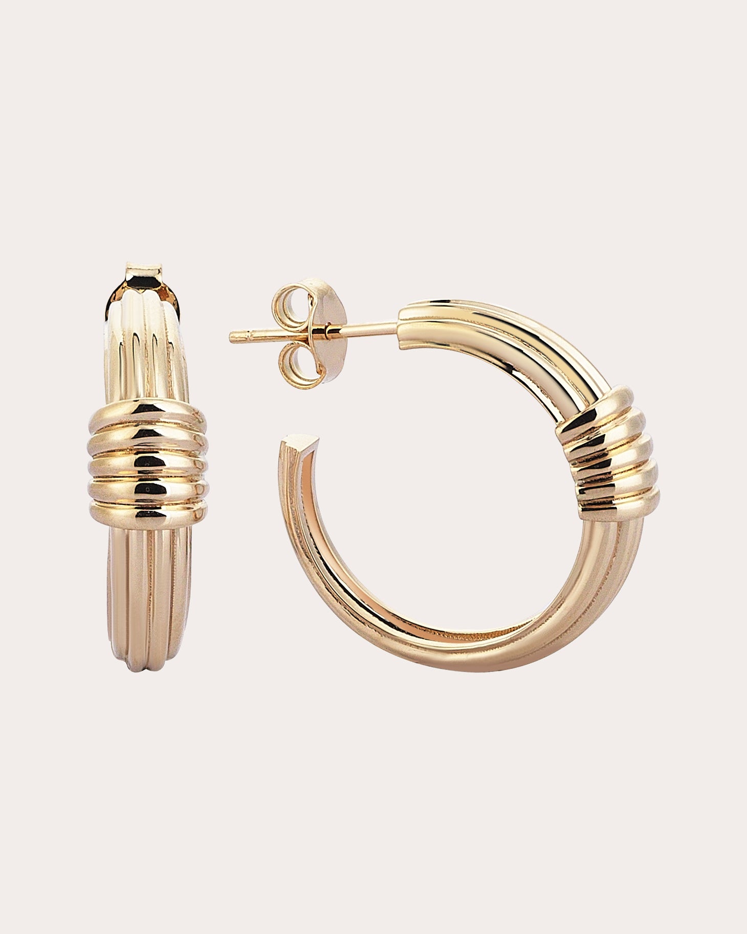 Shop Sim And Roz Women's Torque Hoop Earrings In Gold