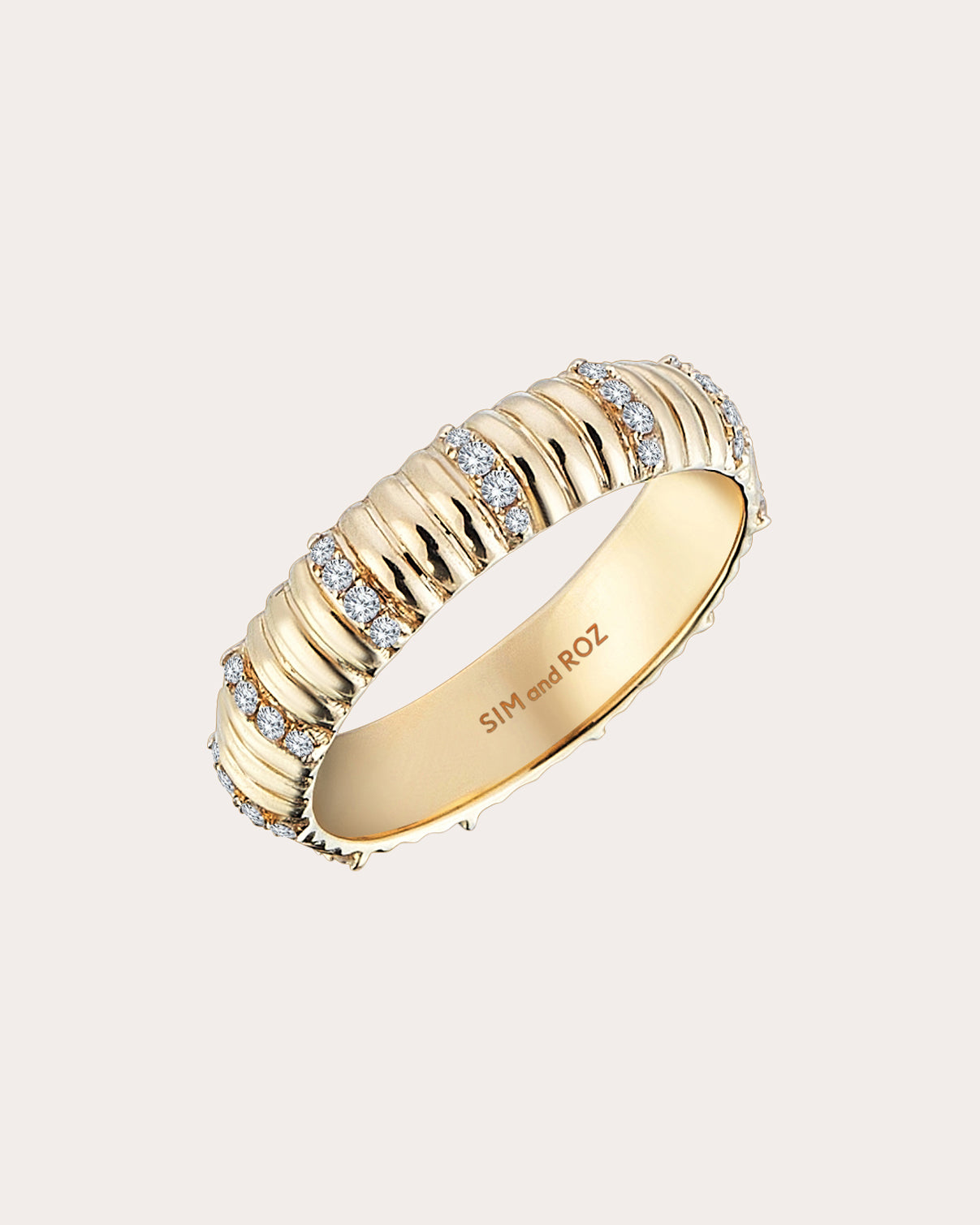 Shop Sim And Roz Women's Diamond Movement Ring In Gold