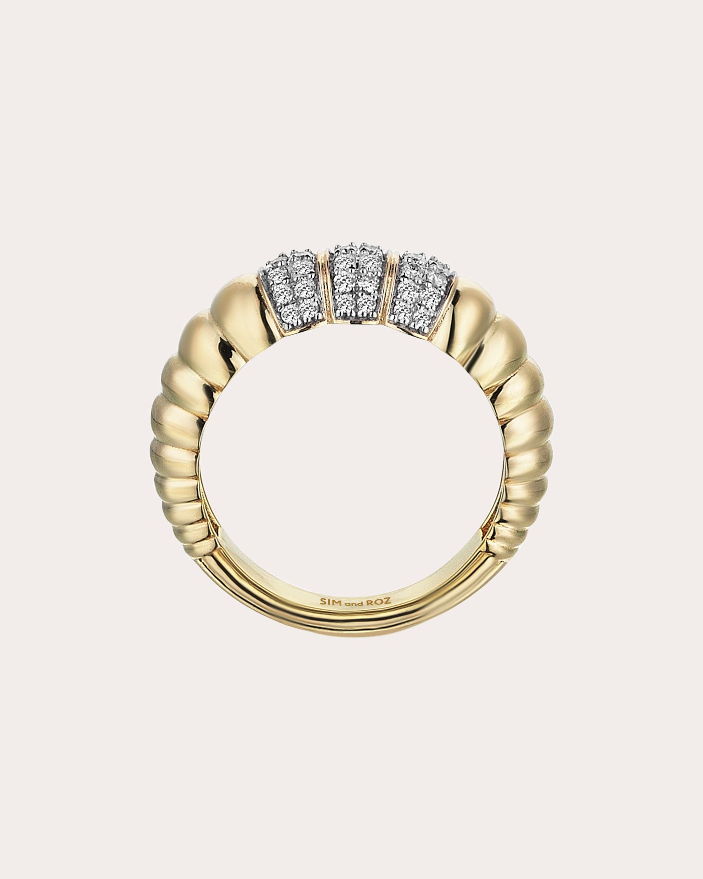 Shop Sim And Roz Women's Diamond Morphose Ring In Gold