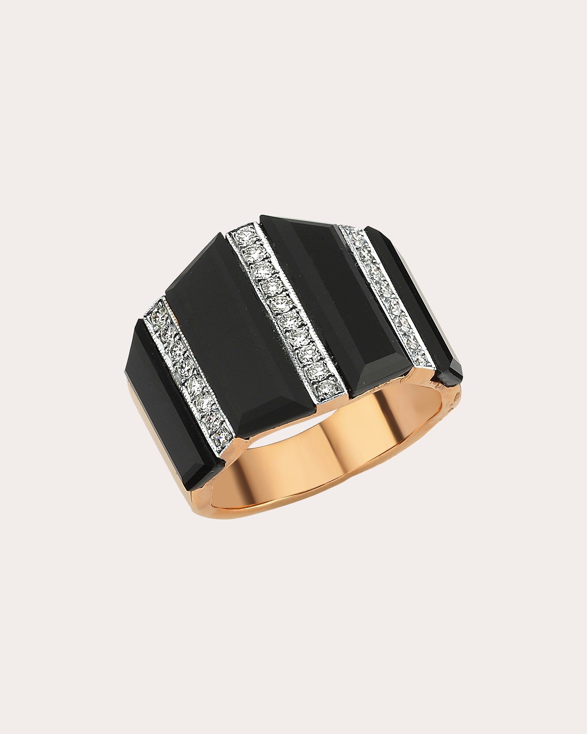 Shop Melis Goral Women's Celestial Ring In Rose Gold/black