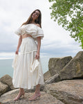 Women Eliza Ruffle Skirt In Pristine Linen
