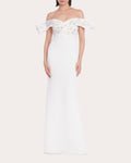 Tall Tall Off the Shoulder Beaded Dress With a Bow(s) by Badgley Mischka