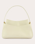 Women Erid Shoulder Bag In Cream Suede/leather