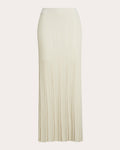 Women Sally Knit Midi Skirt In Ivory Cotton