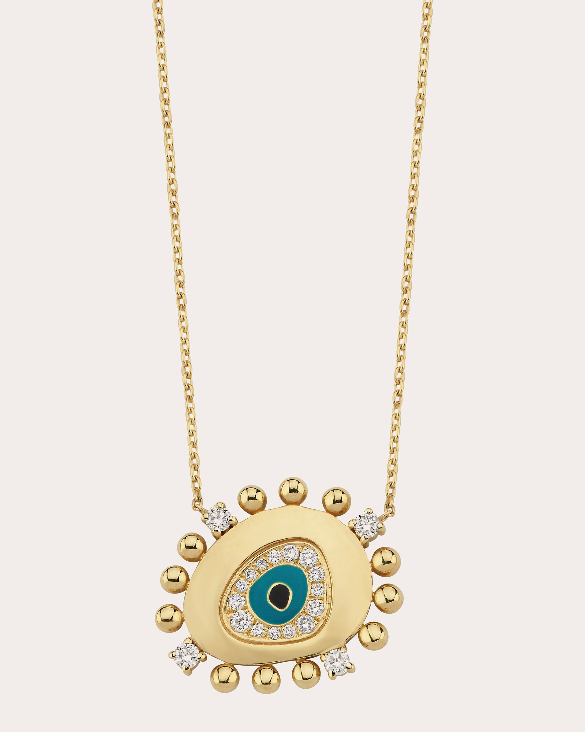 Shop Charms Company Women's Diamond Evil Eye Pendant Necklace In Gold