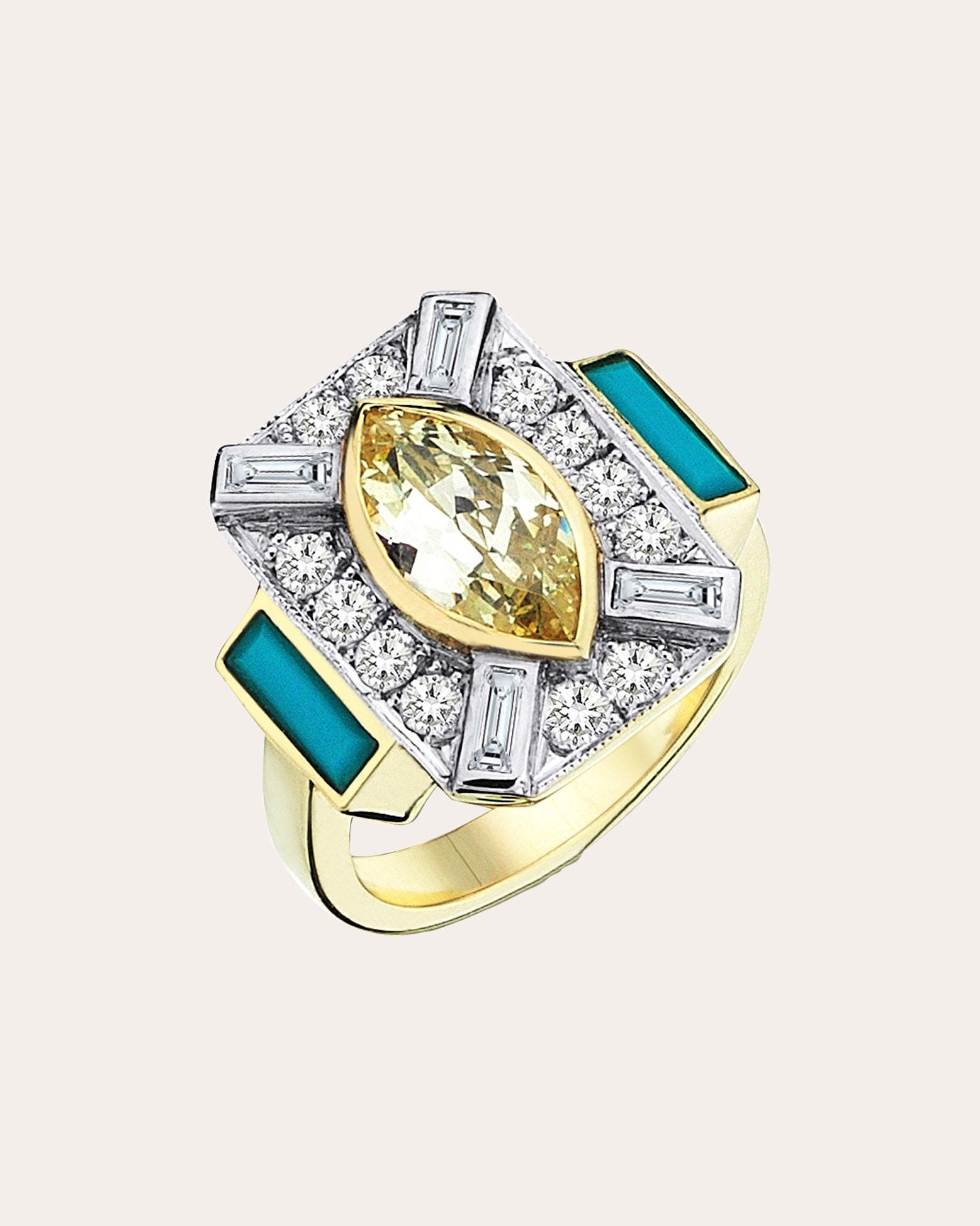 Shop Melis Goral Women's Yellow Topaz Dazzling Ring In Gold