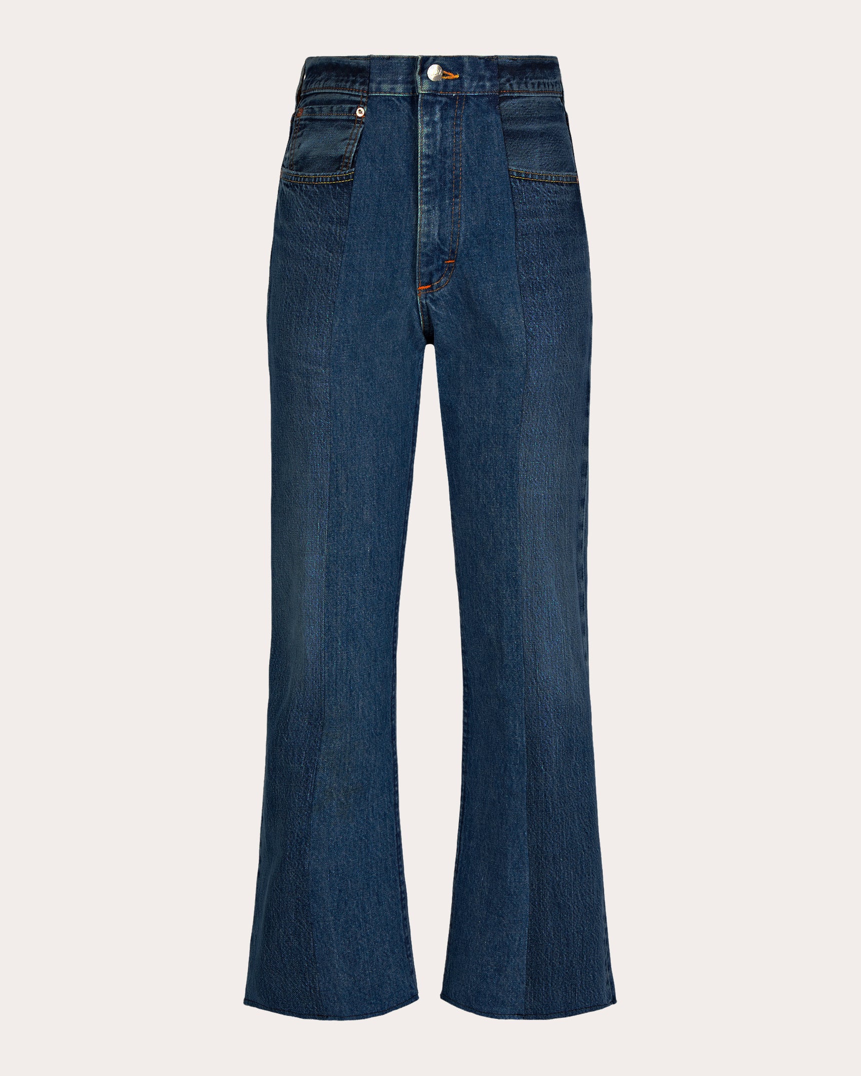 Shop E.l.v Denim E. L.v. Denim Women's Cropped Flare Jeans In Blue