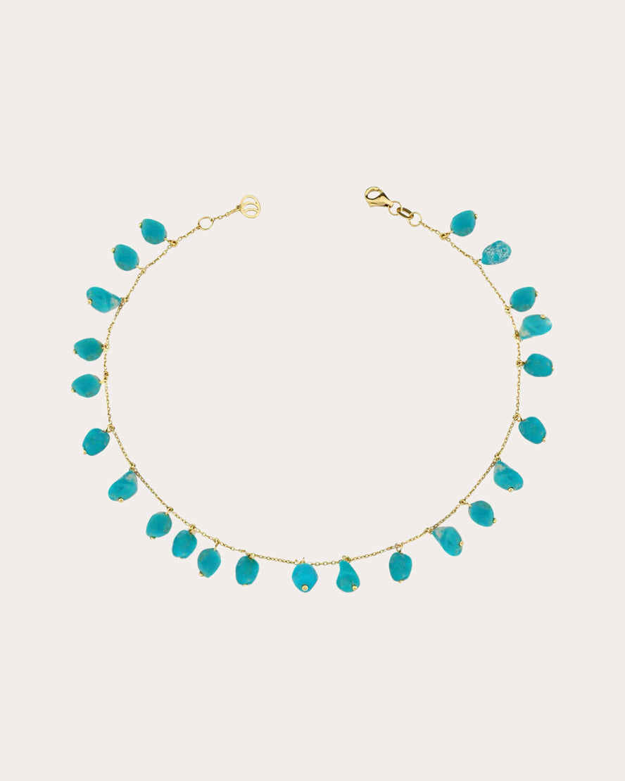 Shop Charms Company Women's Turquoise Anklet In Blue