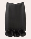 Women Silk Organza Frill Skirt
