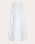 Women Avery Embellished Skirt In White Polyester