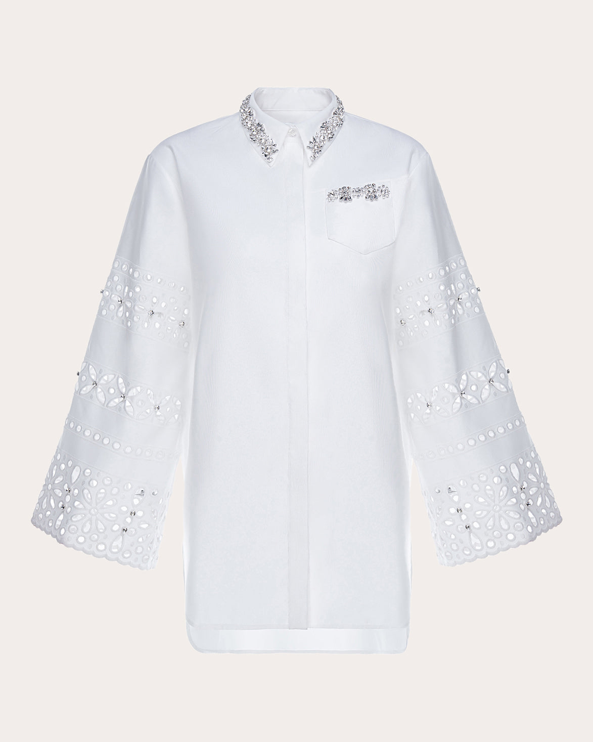Huishan Zhang Women's Logan Embellished Shirt In White