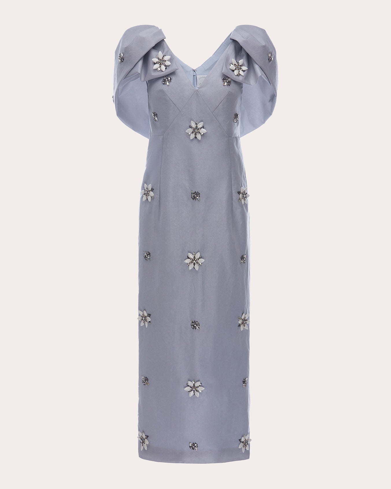 Shop Huishan Zhang Women's Rosella Crystal Taffeta Dress In Blue