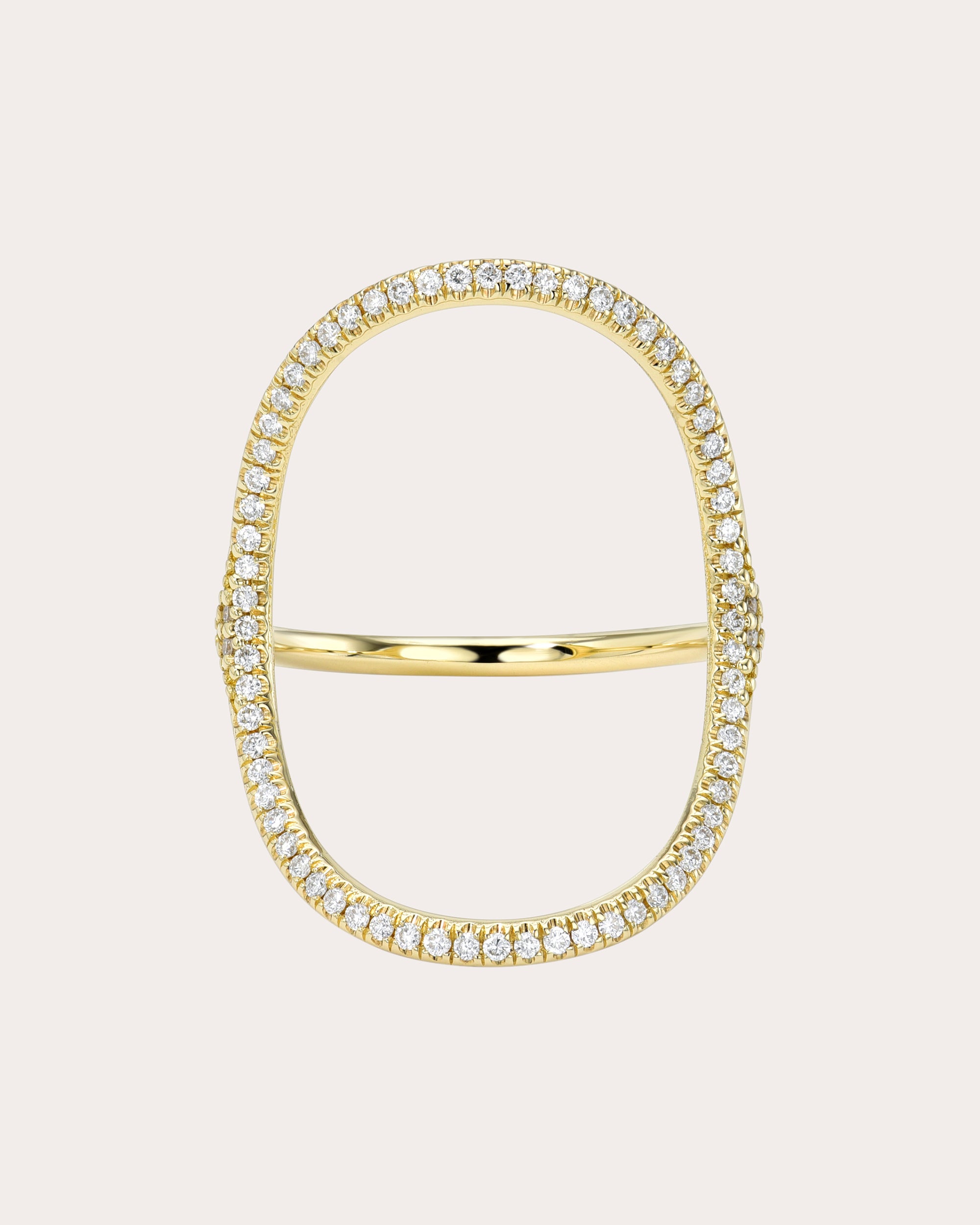 Shop White/space Women's Pavé Diamond Continuity Ring In Gold