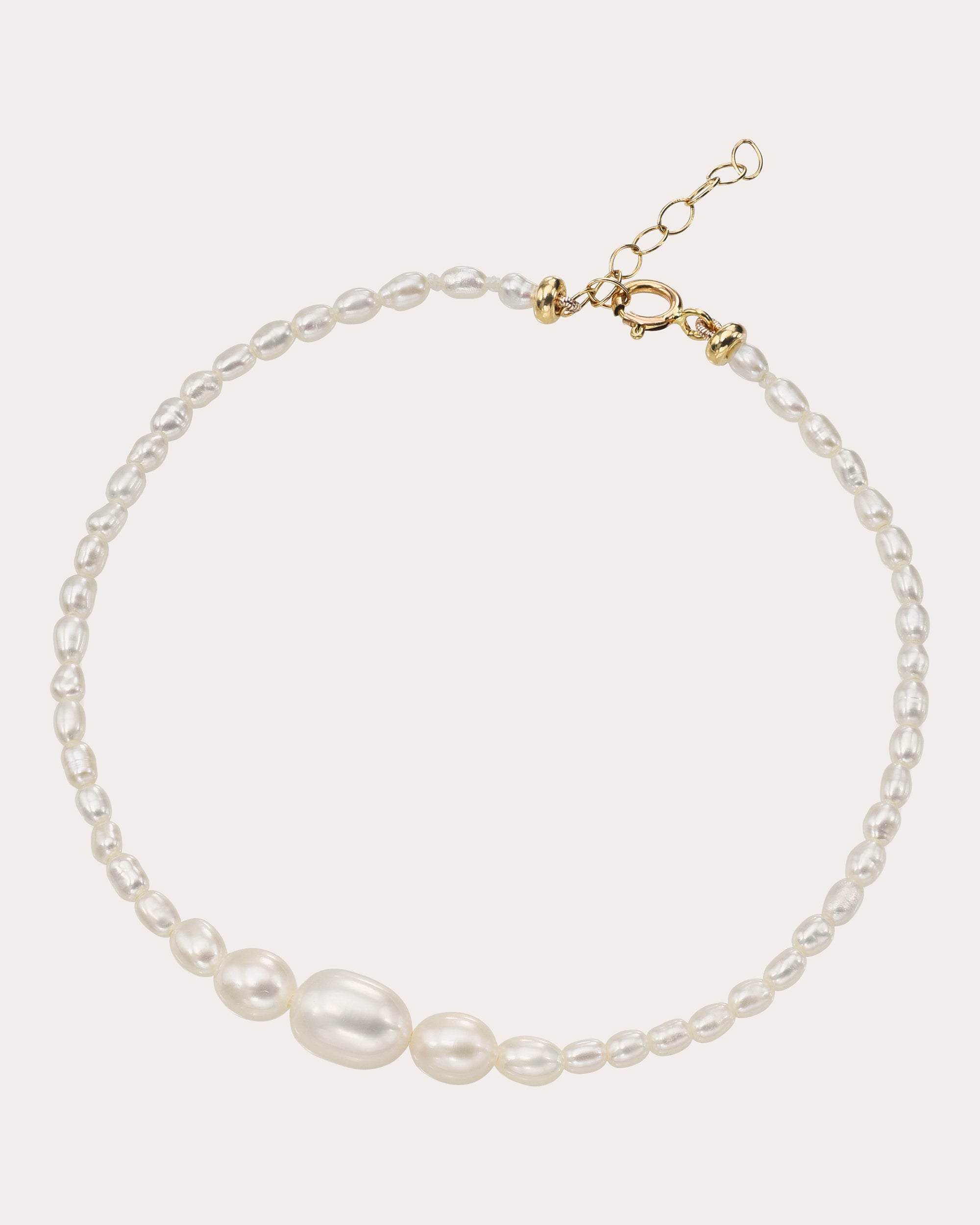 Shop White/space Women's Dario Pearl Anklet In White
