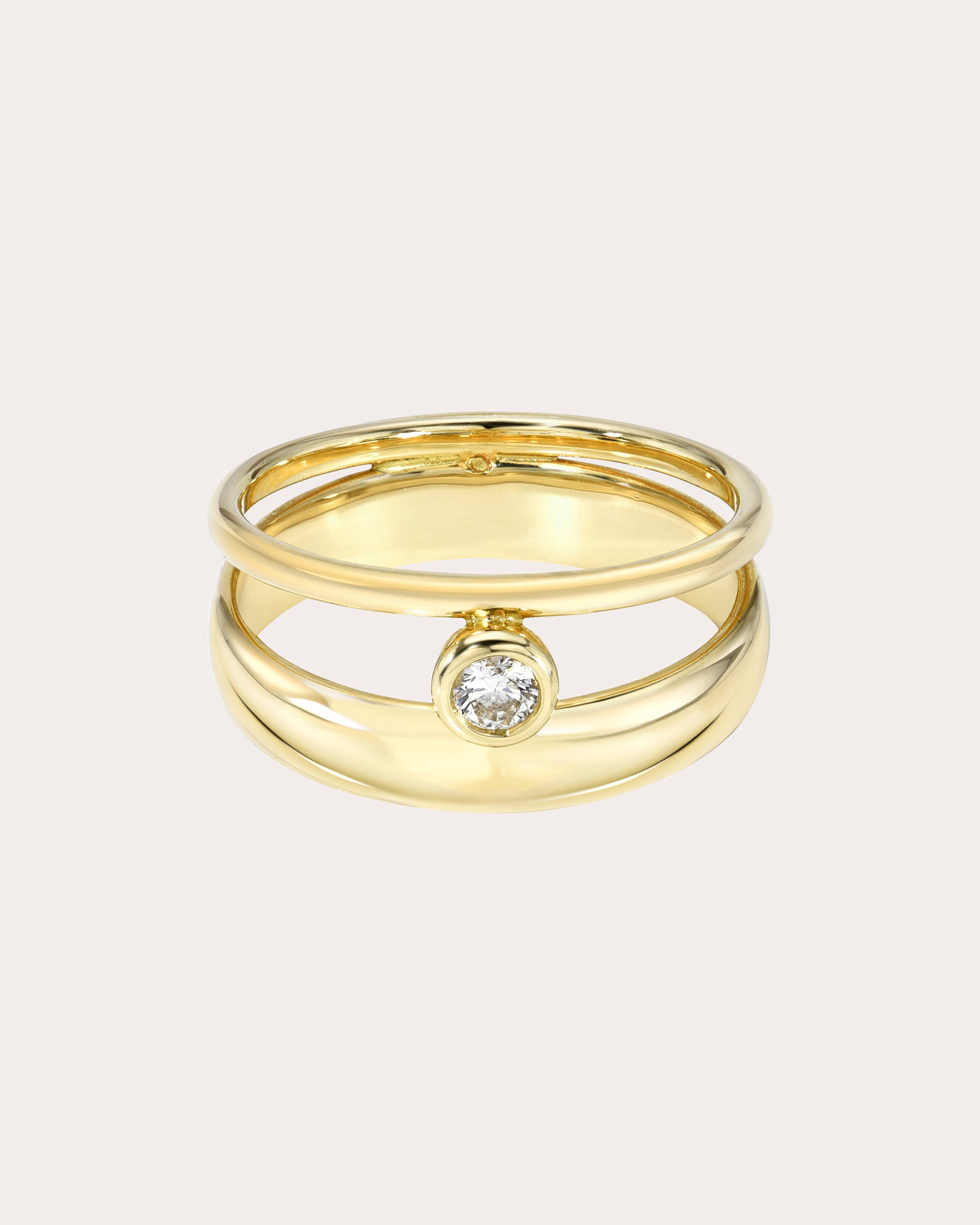 Shop White/space Women's Signature Hover Ring In Gold