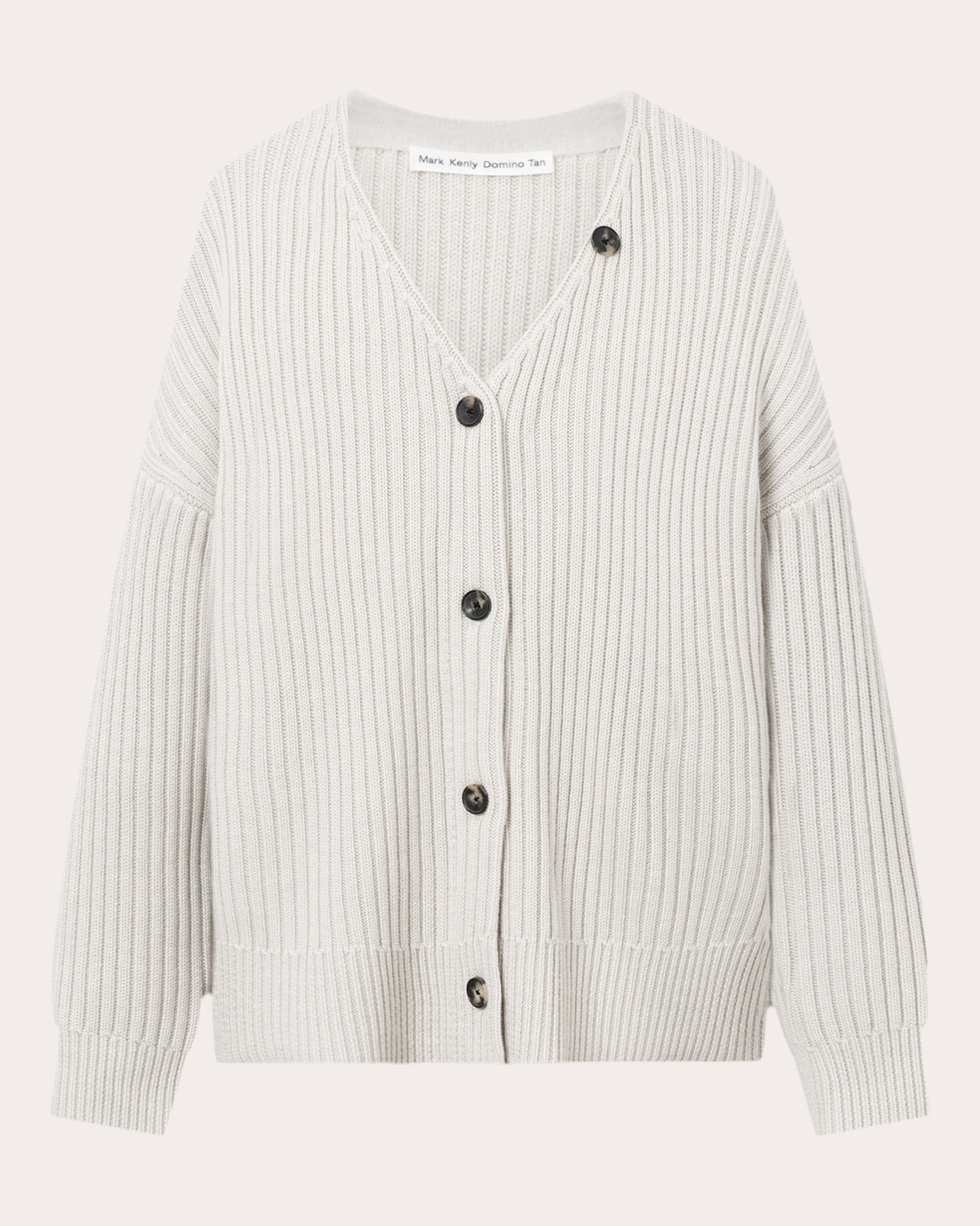 MARK KENLY DOMINO TAN WOMEN'S KATHENA MERINO WOOL CARDIGAN