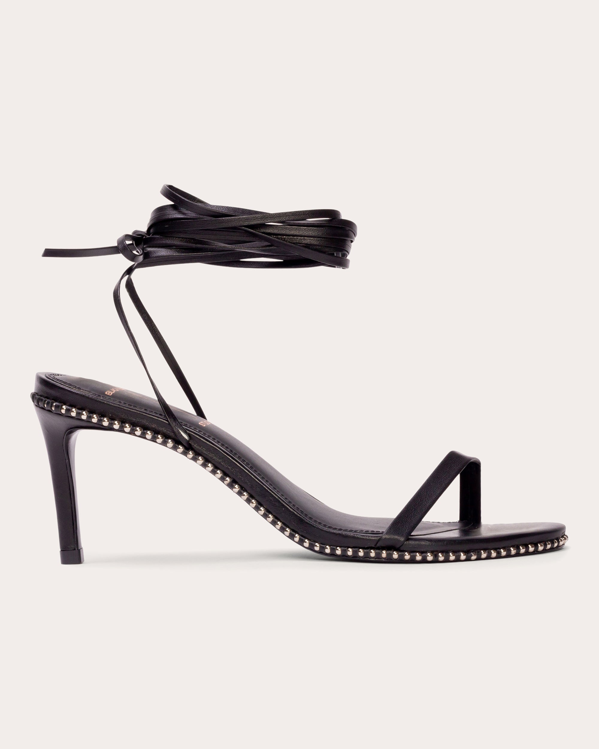 Shop Black Suede Studio Women's Lele 65 Studded Sandal In Black