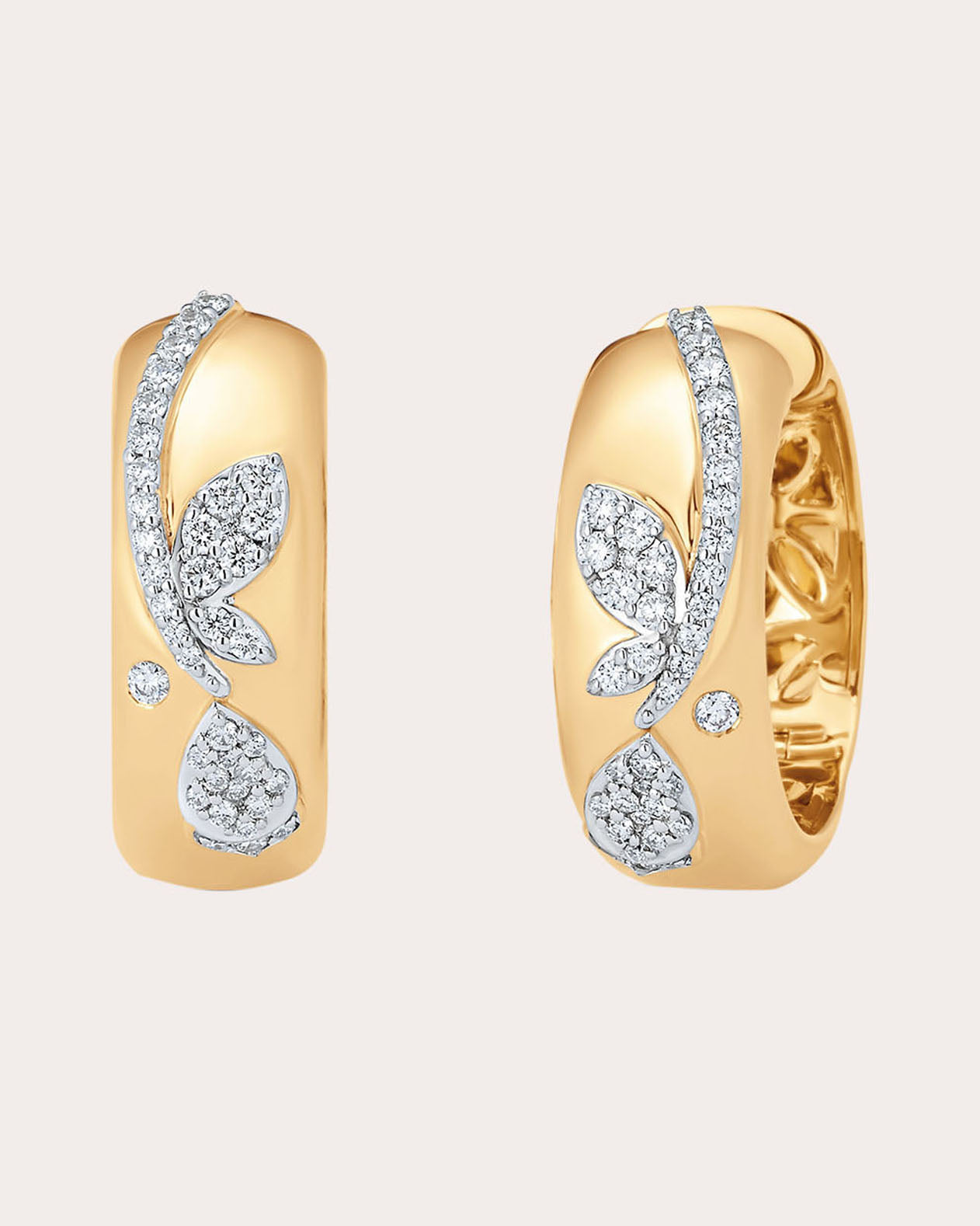 Sara Weinstock Lierre Diamond Hoop Earrings in Yellow Gold