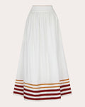 Women Encantada Skirt In White Cotton