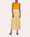 Women Marika Stripe Skirt Cotton/viscose