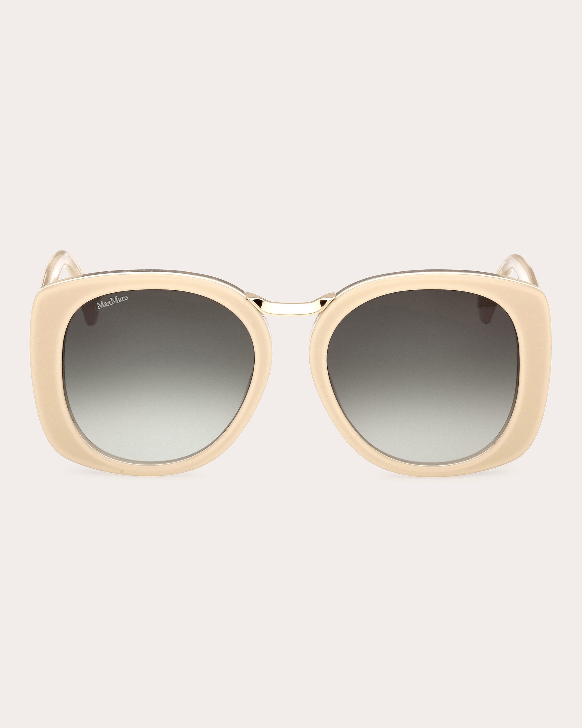 Shop Max Mara Women's Ivory Bridge Oversized Round Sunglasses In White