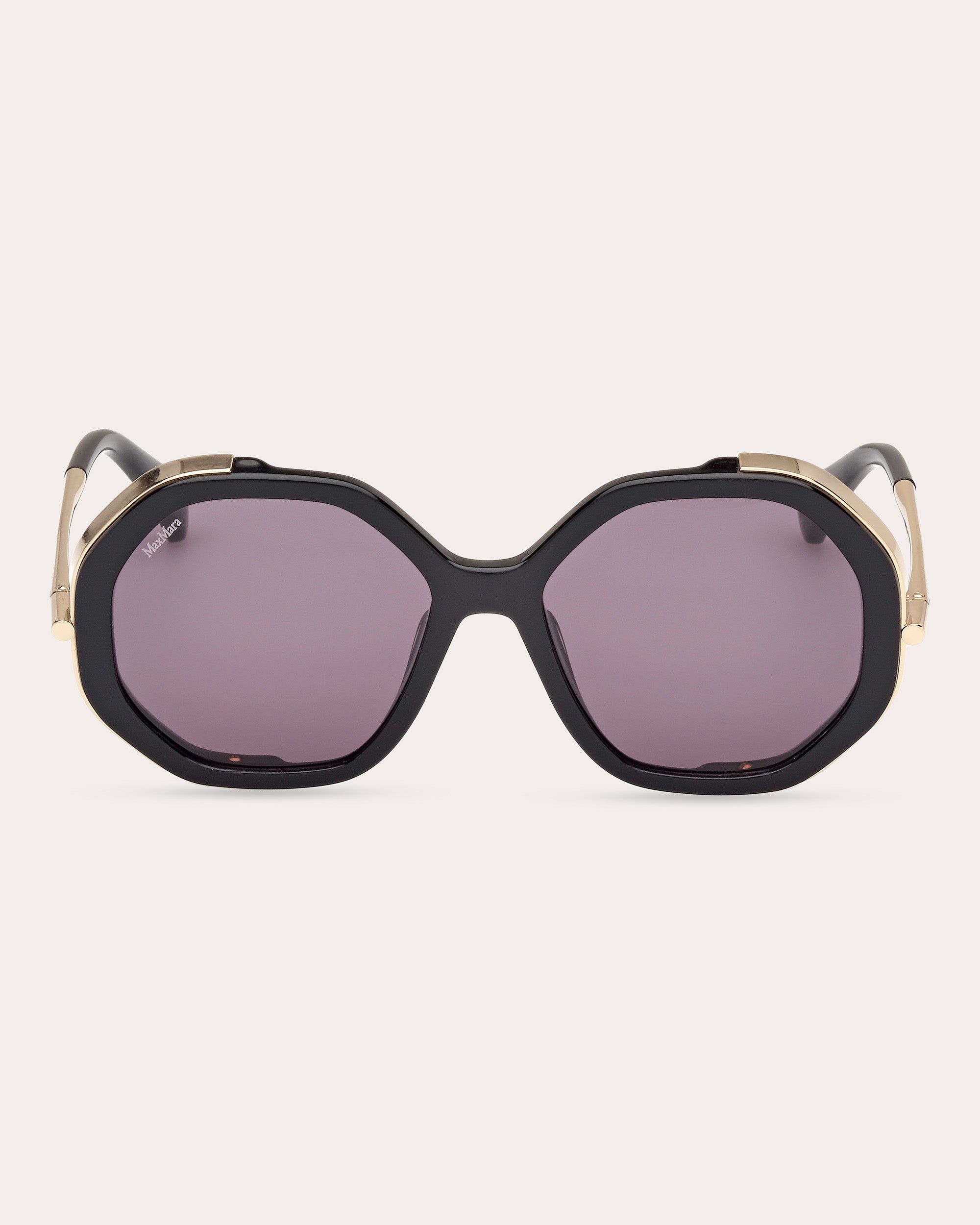Shop Max Mara Women's Shiny Black Liz Geometric Sunglasses