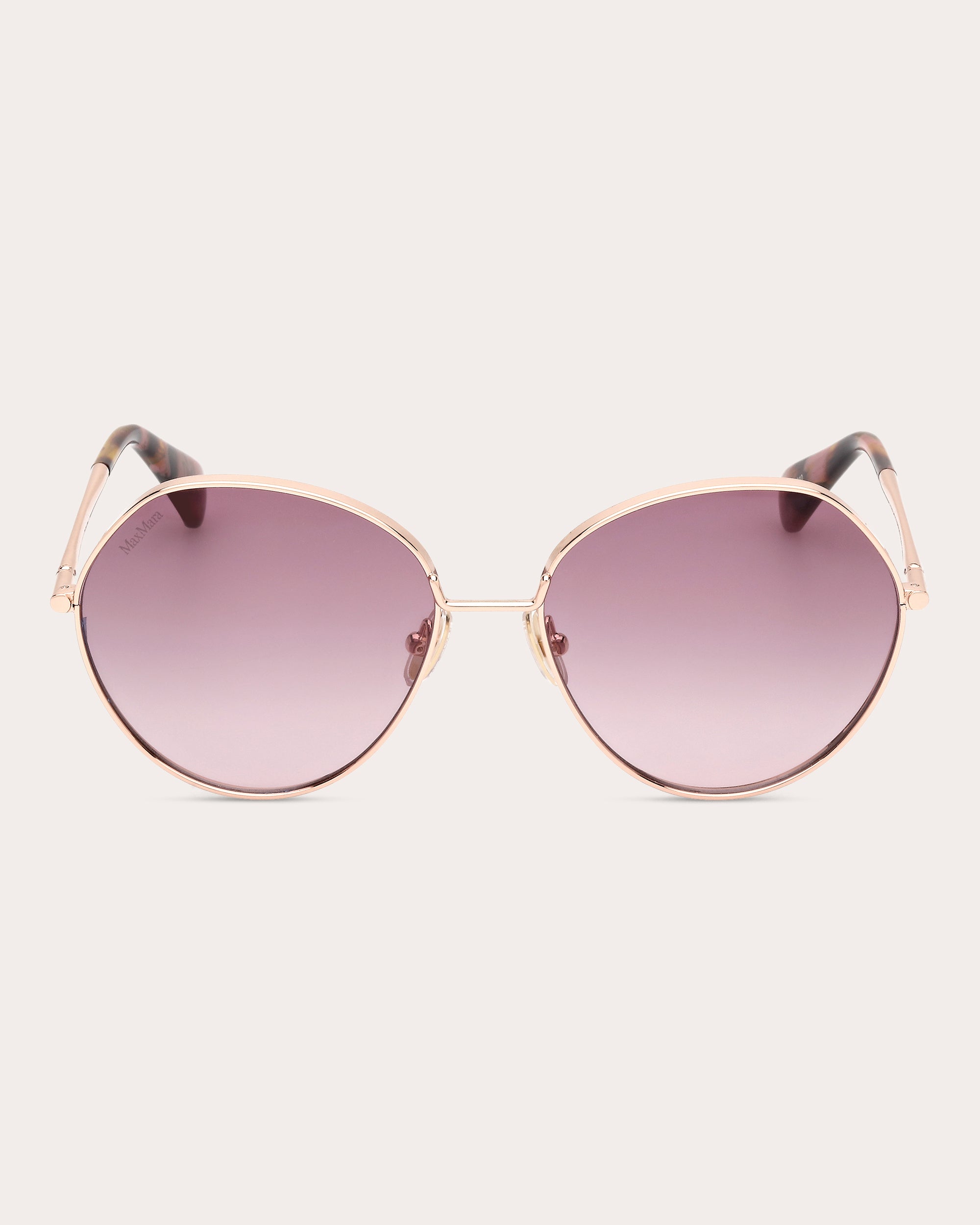 Shop Max Mara Women's Rose Goldtone Menton Round Sunglasses