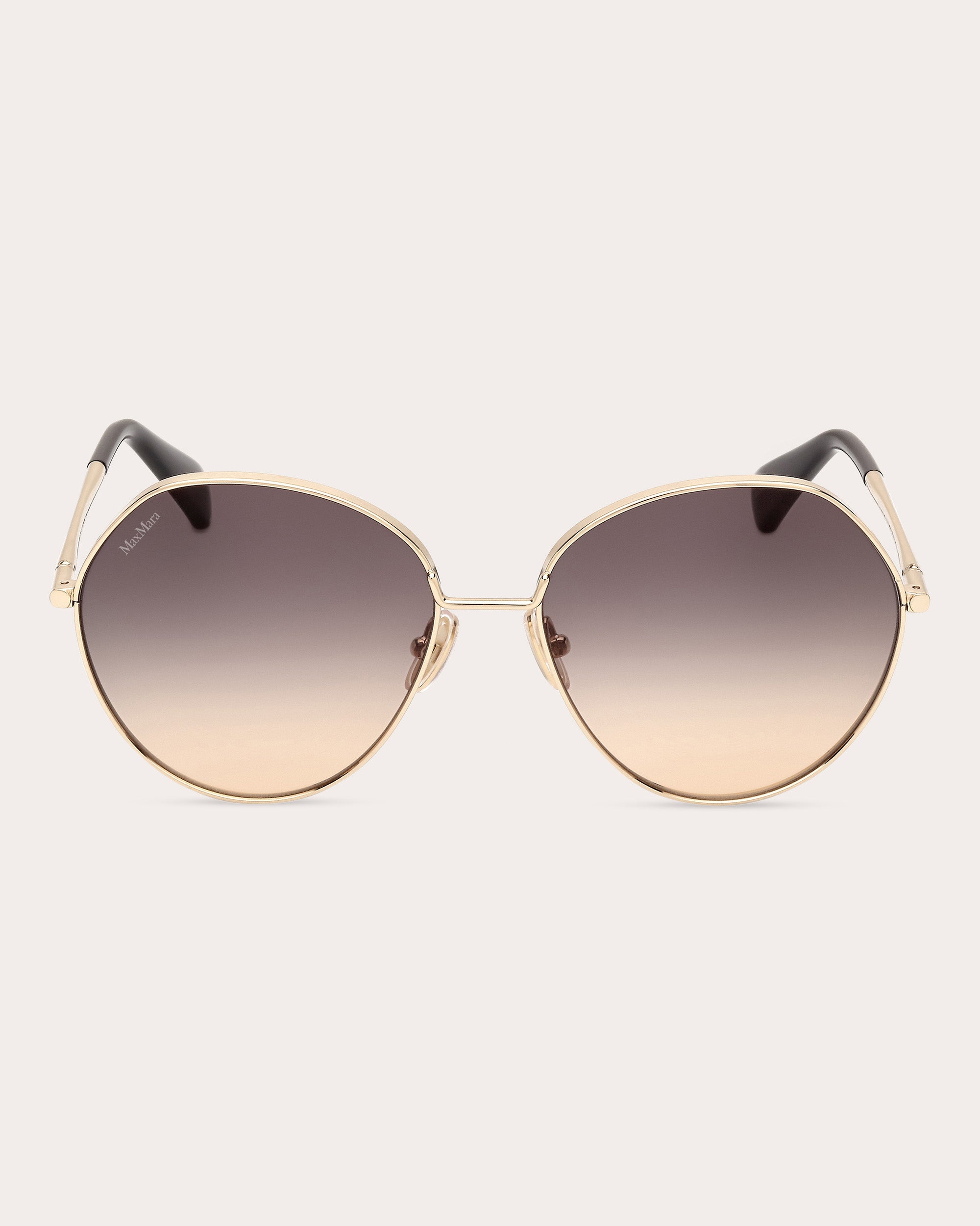 Shop Max Mara Women's Goldtone Menton Round Sunglasses
