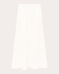 Women Nasha Crepe Georgette Skirt In Ivory Polyester