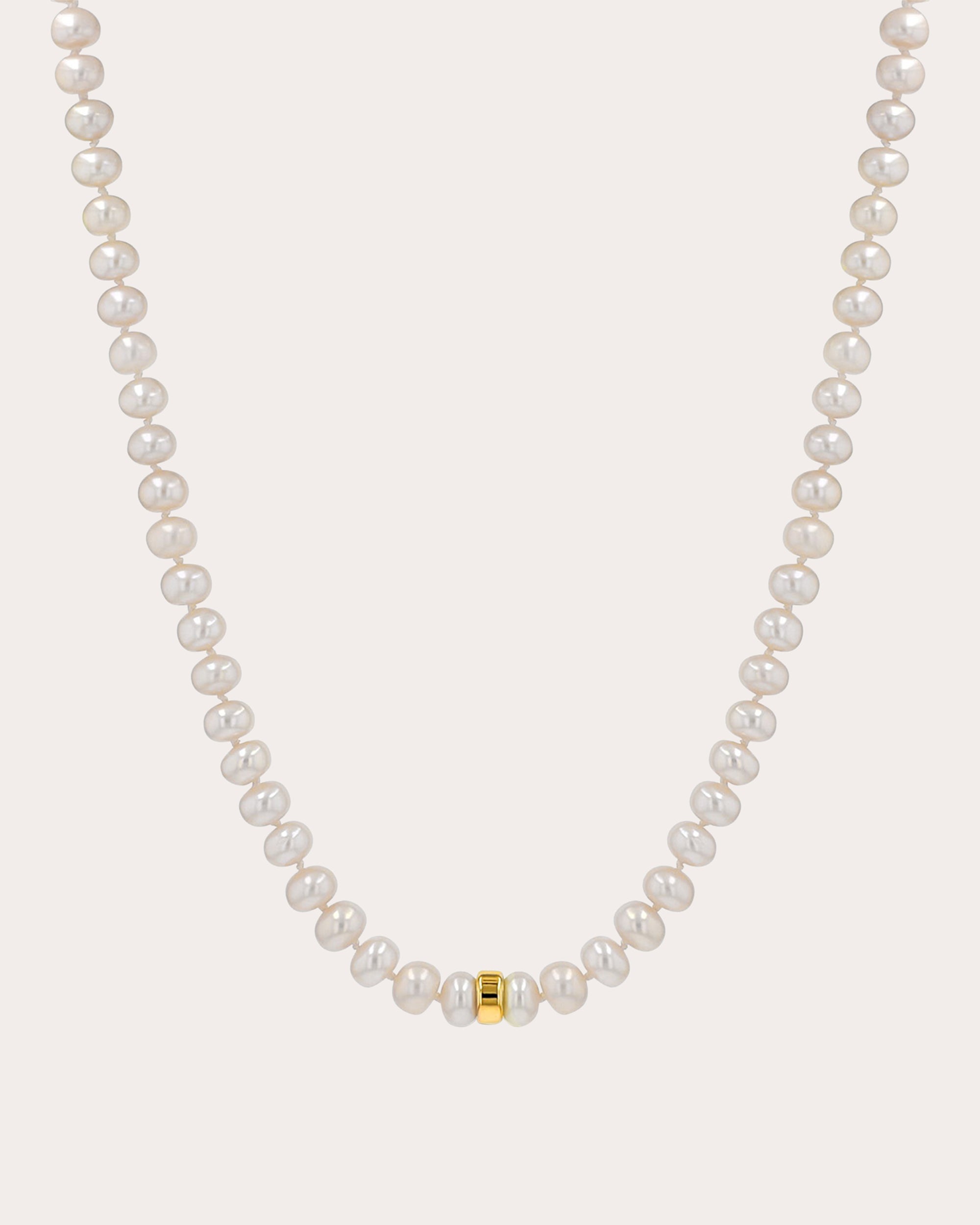 Shop Sheryl Lowe Women's Freshwater Pearl & 14k Gold Rondelle Knotted Necklace In White