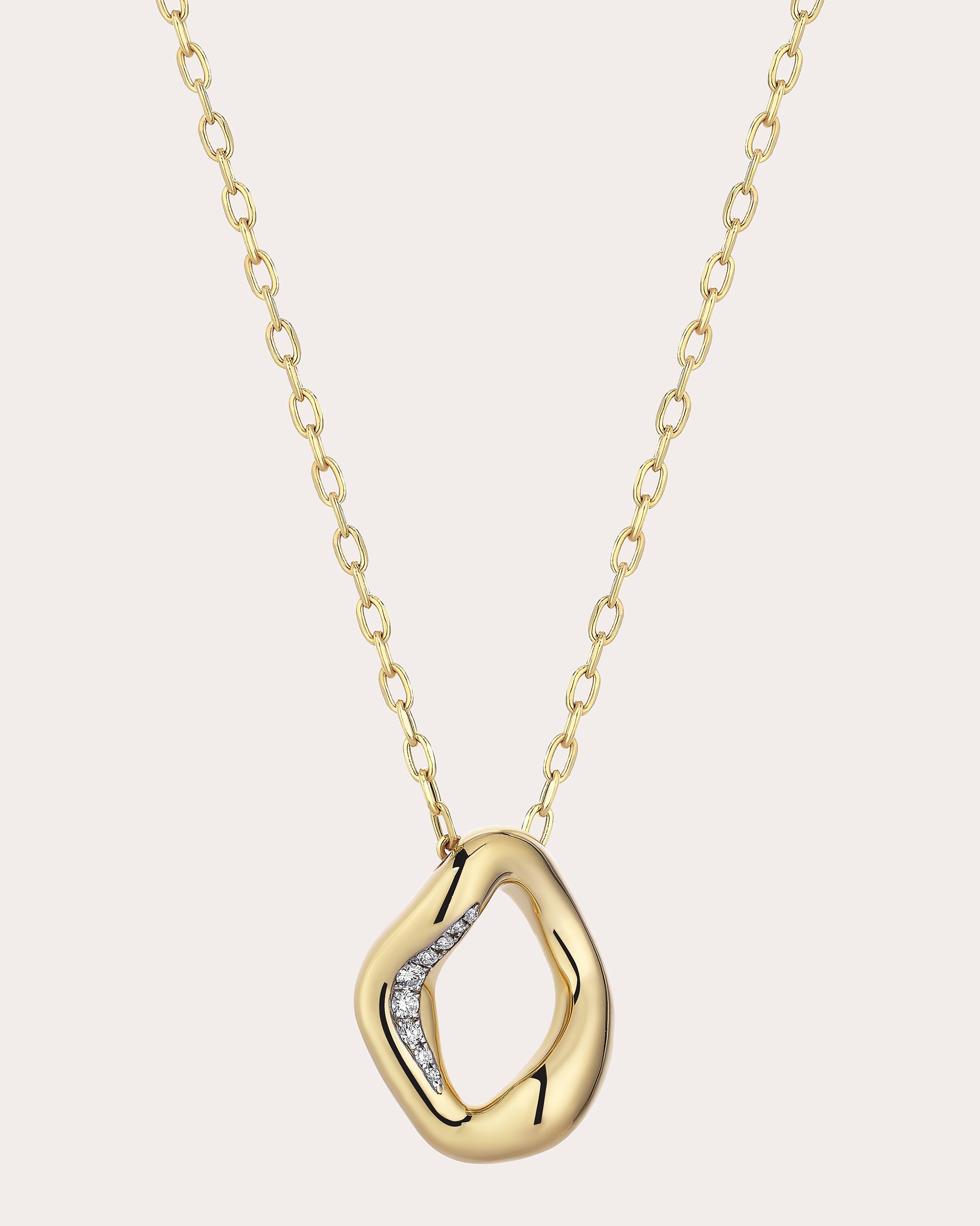 Shop Sim And Roz Women's Diamond Stream Pendant Necklace In Gold