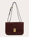 Women Phoenix Shoulder Bag In Dark Chocolate Leather/viscose/polyester