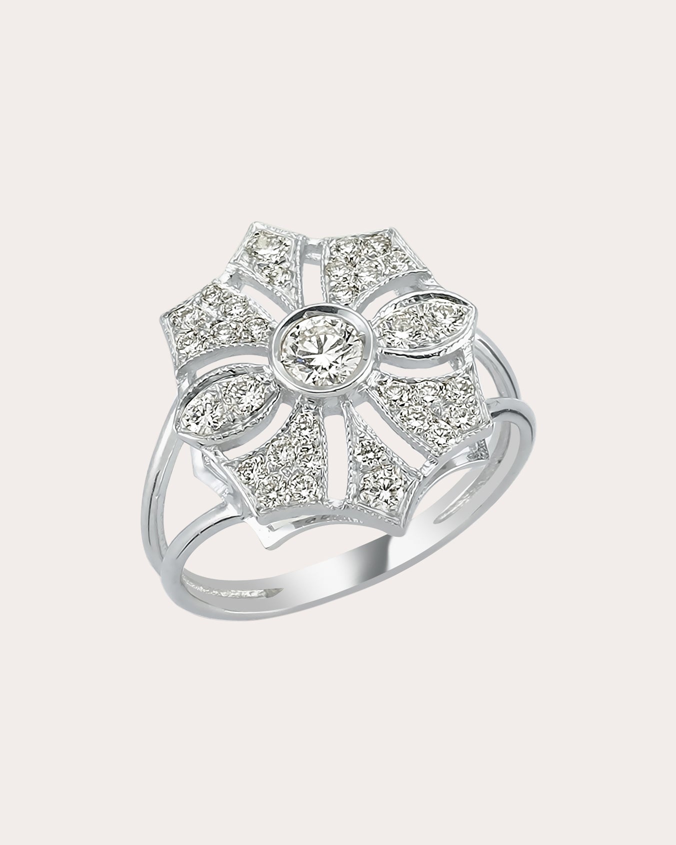 Shop Melis Goral Women's Flower Ring In Silver