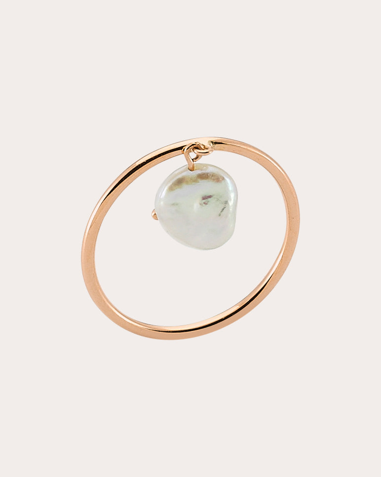 Shop Charms Company Women's Pearl Ring In Gold