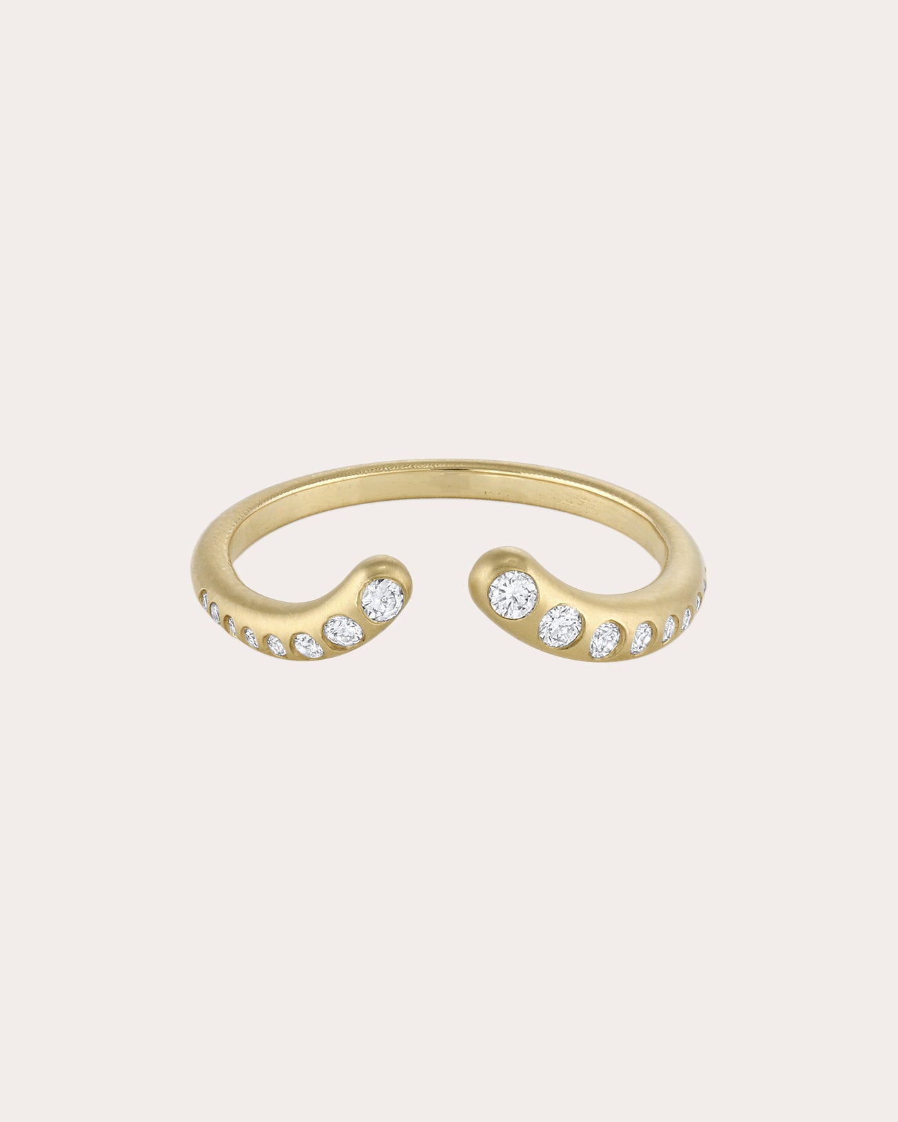 Shop White/space Women's Diamond Nesting Cuff Ring In Gold