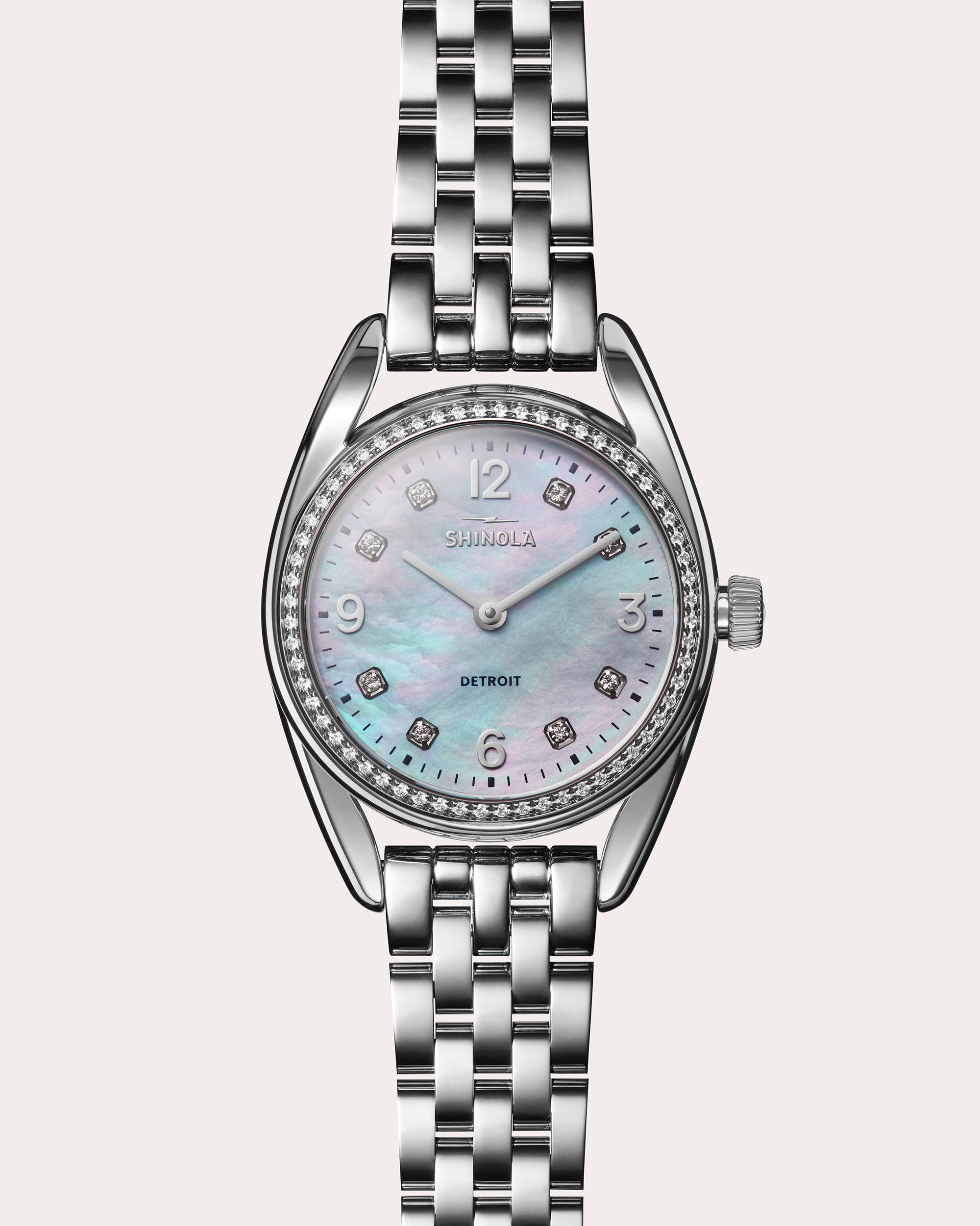 SHINOLA WOMEN'S DERBY 30.5MM DIAMOND & BLUE PEARL BRACELET WATCH