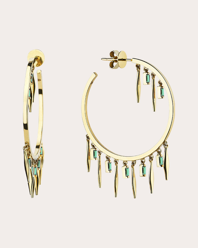 Shop Melis Goral Women's Flemenco Hoop Earrings In Gold