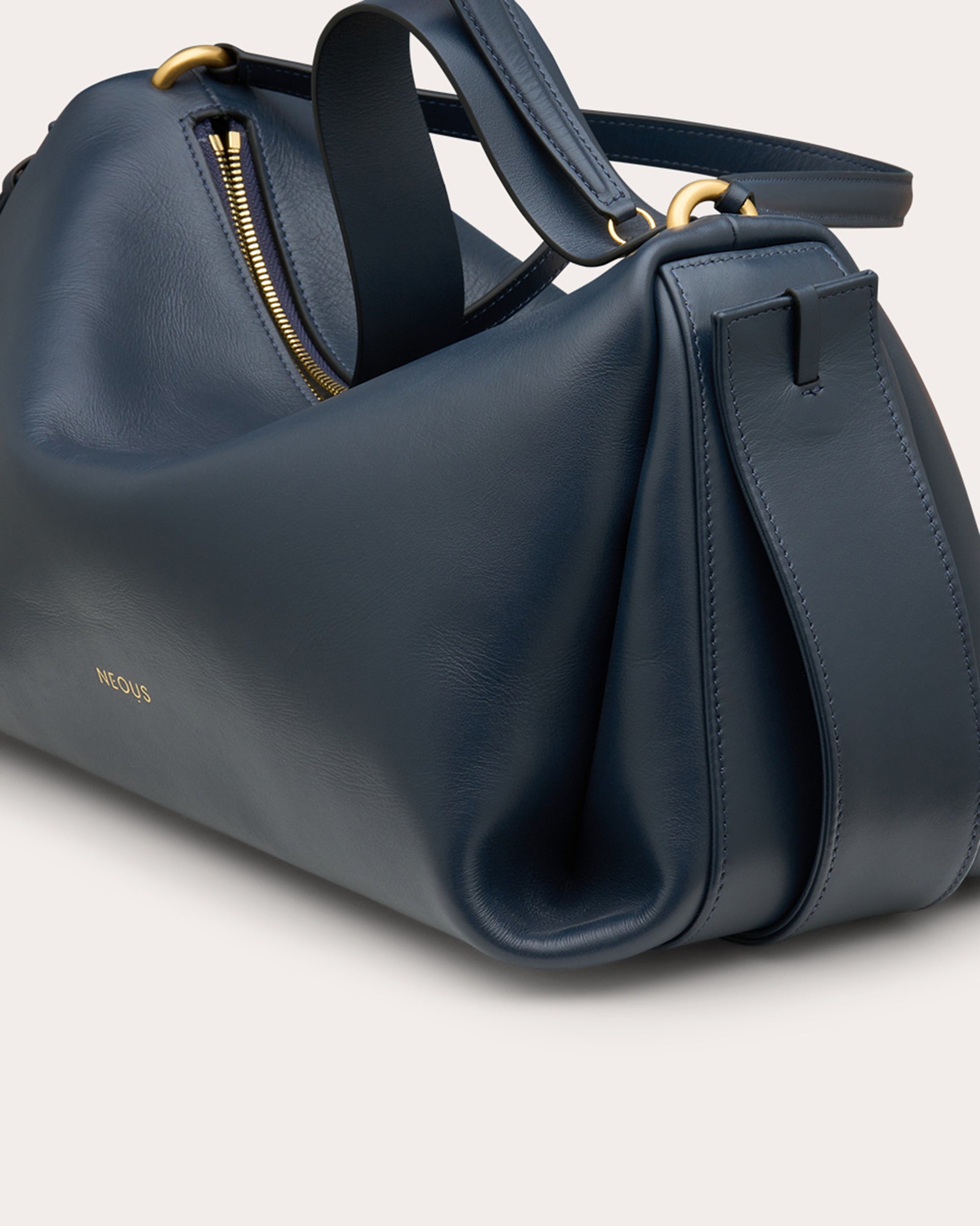 NEOUS Women's Corvus Saddle Bag in Navy | Suede/Leather