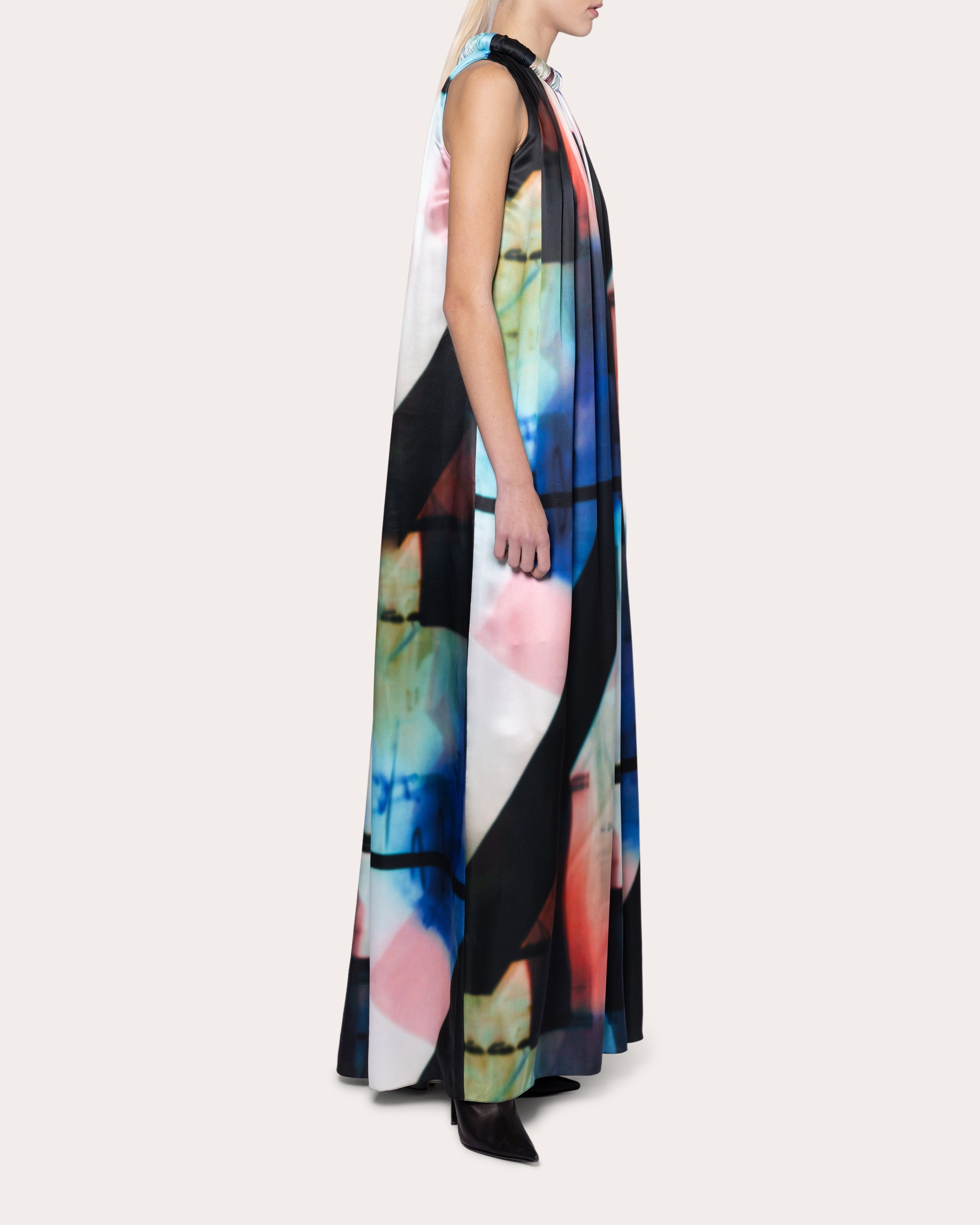 Product image for Alkari Abstract Satin Gathered Gown