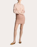 Women Lurex Pointelle Knit Mini Skirt Viscose/nylon/polyester