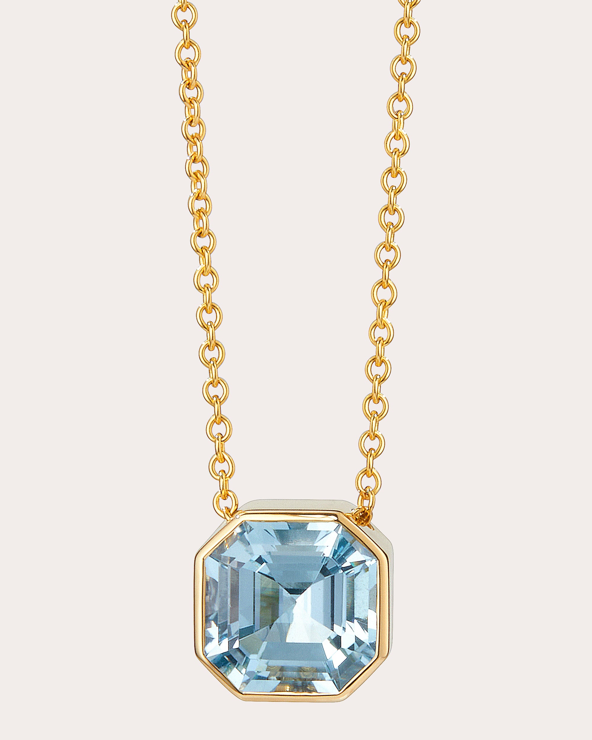 Shop Syna Jewels Women's Blue Topaz Geometrix Pendant Necklace
