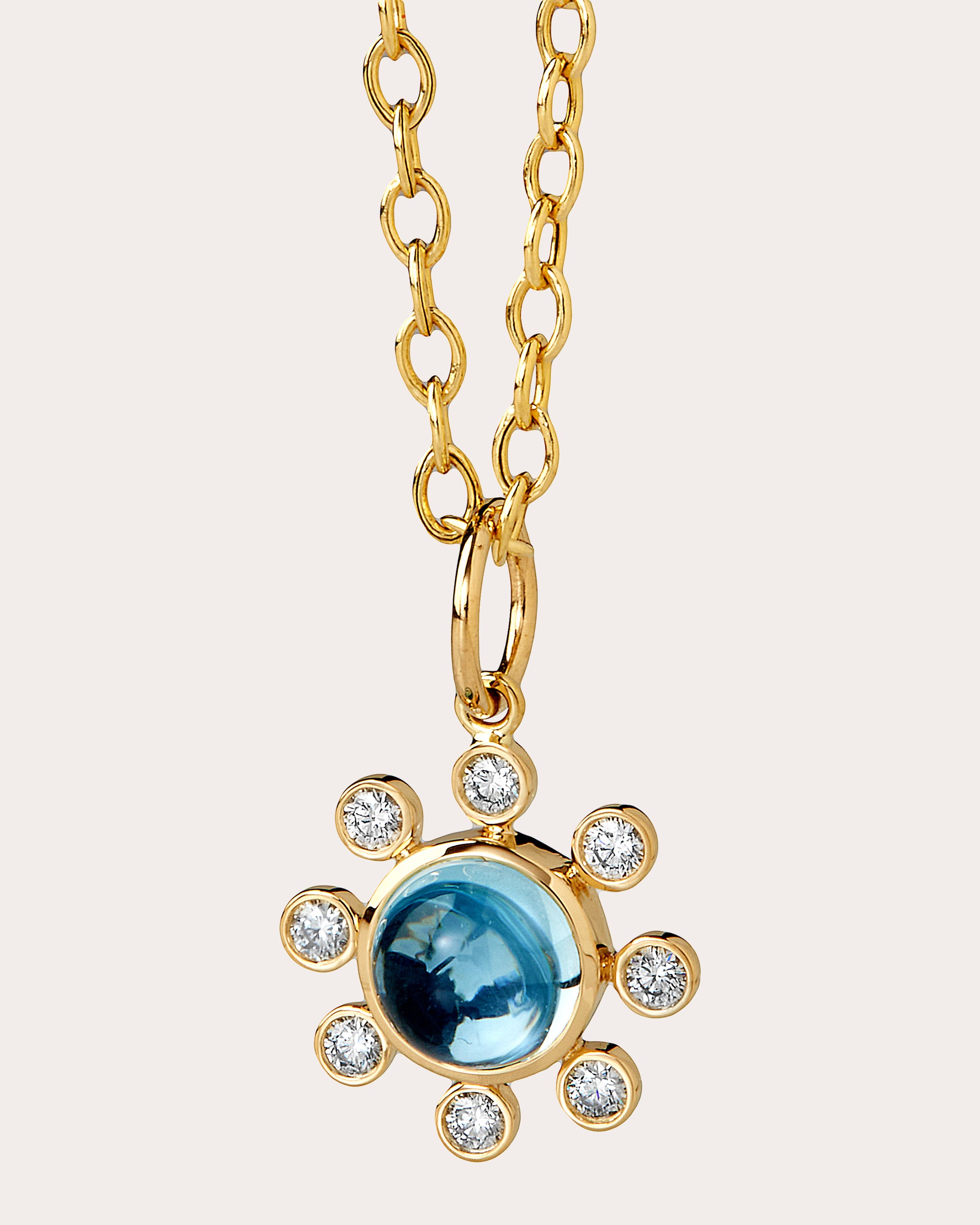 Shop Syna Jewels Women's Blue Topaz Candy Pendant Necklace