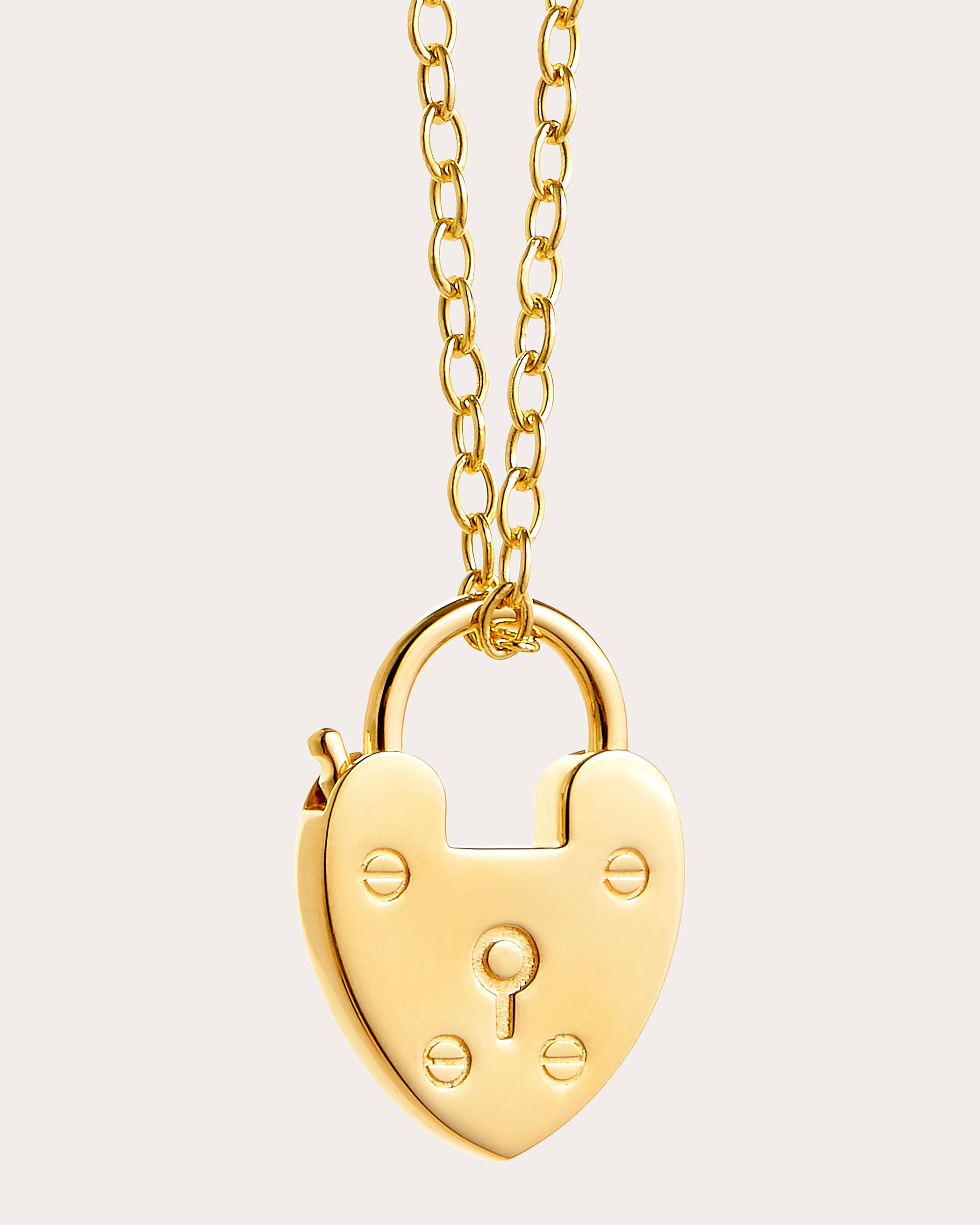 Shop Syna Jewels Women's Heart Lock Charm Mogul Pendant In Gold