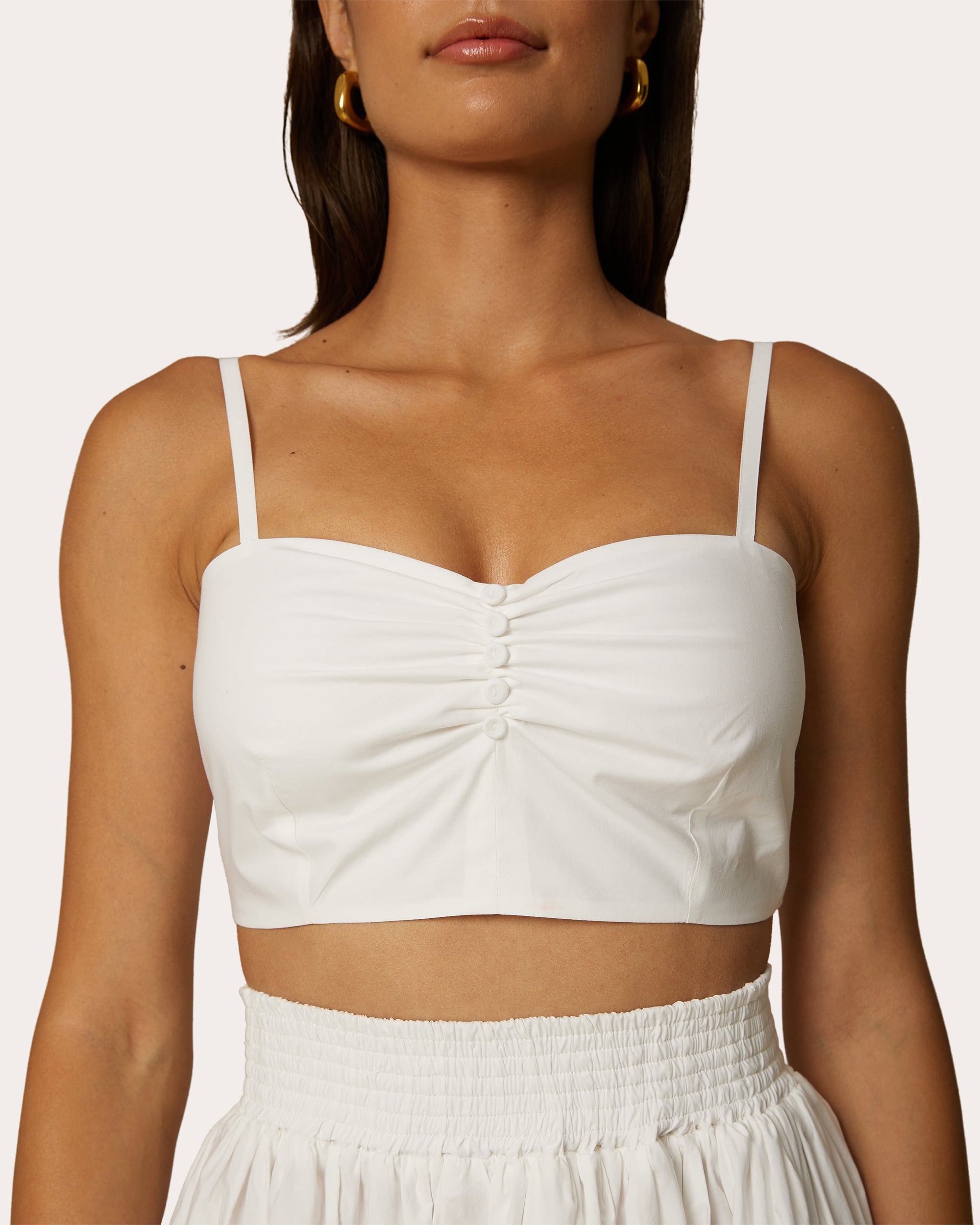 Shop Santicler Women's Daria Cropped Bralette Top In White