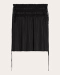 Women Pleated Satin Skirt Polyester