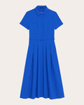 A-line Pocketed Belted Pleated Dress by Theory